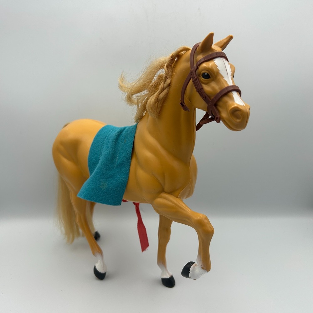 Mattel 1980 Western Barbie's Big Horse Dallas Palomino Blonde Hair Bridal Golden